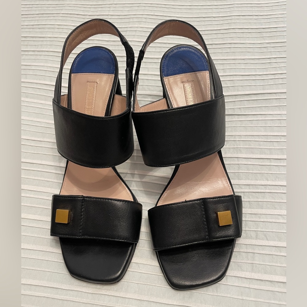 Stuart Weitzman heeled black sandals